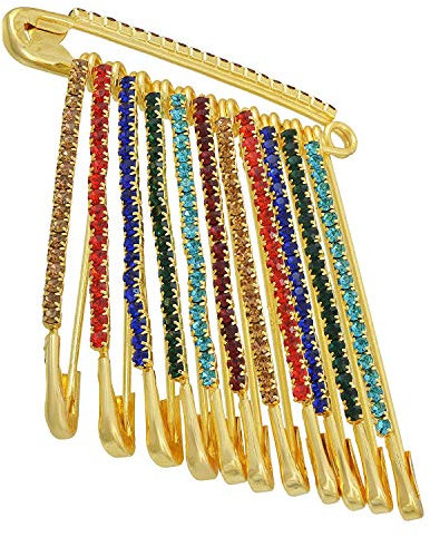 VAMA Fashions Broche pour sari en métal pour hijab, Standard, Métal