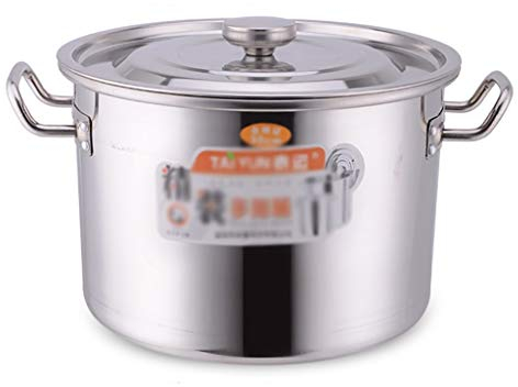 Pentola Di Riserva, Commerciale/Spessore/Spessore 304 Pentola Di Zuppa In Acciaio Inox Con Coperchio Per Stufa A Gas/Fornello A Induzione (8-70L) Pentola (Size : 30L)