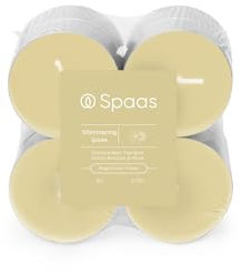 Spaas Maxi-Duft-Teelichter, flach verpackt, 10 Stunden, schimmerndes Lächeln, 8 Stück