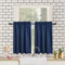 CAROMIO Cortinas de Panel Repelente al Agua Cortinas Modernas de Panel de Cocina con patrón en Relieve Cortinas Cortas para Ventanas pequeñas Cortina Corta, 2 x W 76 cm x H 76cm, Azul, Juego de 2