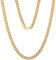KRKC&CO 6mm Cuban Link Chain Edelstahl, 18K Gold beschichtet Panzerkette für Herren, Edelstahl Panzerkette Herren Goldketten Cuban Chains, Hip Hop Kette für Männer Jungen, Länge 45,7cm