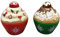 Kleine Cupcakes Weihnachten -Aufbewahrungsdose, Keksdose, Blechdose, Weihnachtsdose - lebensmittelecht - Vol. 0,12l - Maße: (Durchmesser x Höhe): 7,5 x 8,0cm
