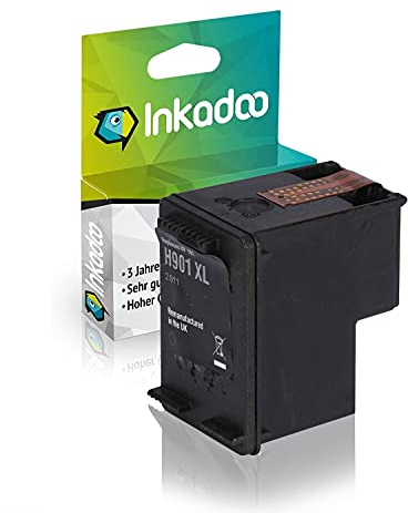 Inkadoo Kompatibel Tinte für HP CC654AE / 901 XL OfficeJet J 4535, 4500 Wireless, J 4624, J 4680 OfficeJet J 4500 4524 4535 4540 Tintenpatrone, Druckerpatrone, Patronen, Druckertinte 700 Seiten