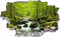 3D Beschädigten Wandsticker,Urwald Fluss, Kinderzimmer Babyzimmer Entfernbare Wandtattoos Wandbilder 60x90cm