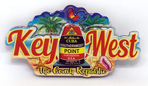 Key West Florida Boje, lang, zweilagig, MDF, 5 x 10 cm