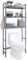 SMIBUY Badezimmer-Aufbewahrungsregal, Bambus-Über-der-Toilette-Organizer-Rack, freistehender WC-Platzsparer mit 3-stufigen verstellbaren Regalen (Grau)