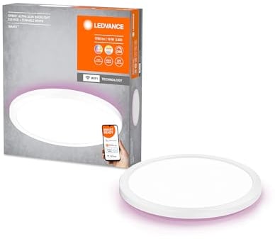 LEDVANCE SMART+ ORBIS WiFi-Panelleuchte, weiß, 19W, 1790lm, 235mm, regulierbares Weißlicht (2700K-6500K), Rahmen mit RGB-Farblicht, dimmbar, steuerbar per App, kompatibel mit Amazon, Google und Co.