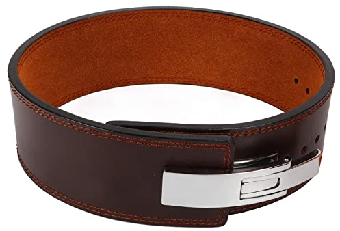 Gewichthebergürtel, Bodybuilding Kniebeugengürtel Leder Taillenstütze Training Kraftgürtel Sportschutzausrüstung für Gewichtheben, Powerlifting, Krafttraining, Kniebeugen oder Kreuzheben(Braun)