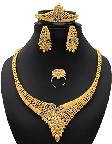 LAYCHEN Schmucksets Brasilianischer Goldschmuck Hawaii Prom Trendy Lange Halskette Hawaiian Für Frauen Teure Hochzeit