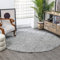 Surya Home Shaggy Berber Teppich - Flauschiger Teppich für Wohnzimmer, Esszimmer, Schlafzimmer, Langflor Hochflor Teppich flauschig - Teppich groß 200 cm Rund, Wohnzimmerteppich in Grau