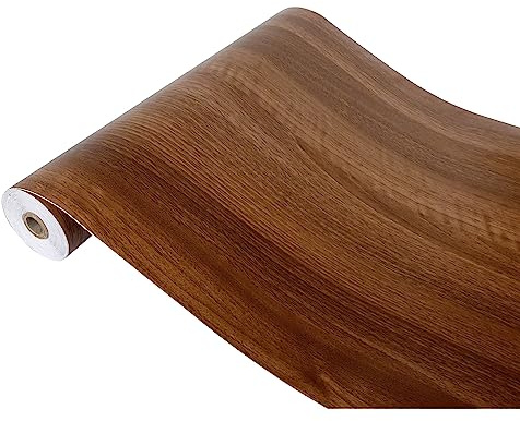Klebefolie Möbel 45x200 cm | Möbelfolie selbstklebend in Holzoptik | Folie für Möbel zur schnellen Renovierung von Türen, Schränken und Regalen | Möbelfolie dekorativ und pflegeleicht | Walnussholz