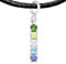 Homosexuell Geschenk Schmuck Anhänger mit Halsband, Handgefertigter Charm mit Regenbogen Edelsteinen, Auch für Armband, Halskette, Kette - Schwul PRIDE Fashion (Silber 925 Platiniert, Gay Schmuck)