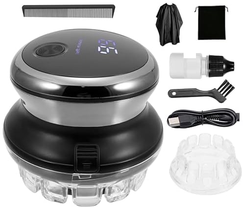 ALLOMN Hair Clipper for Men, Rechargeable Shaved Head Hair Clipper Circular Cordless Hair Trimmer, Portable Self-Haircut Kit Electric Hair Removal Machine Hair Trimming Machine for Men Adults Kids