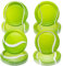 PTECDROTS 80Pcs Tennis Party Plates Decorations - Including 9 Tennisl Ball Plates Disposable Dinner Plates for Kids Tennis Fan Sports Event Tennis Theme Party Supplies