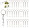 30 Stück Schlüsselanhänger Set - 25mm Schlüsselringe Mit Kette, Rohlinge Zum Basteln, Schrauböse Pins