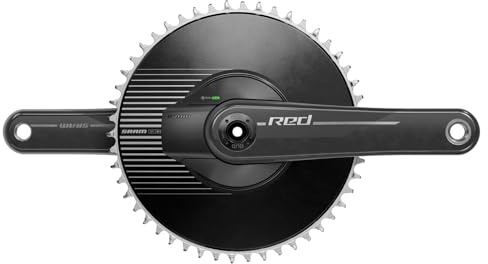 SRAM Leistungszähler Tretlager 1AXS rot 170mm 12 Gang Aerodynamik Kettenblatt 50T Direktmontage 8 Bolzen Dub Pin Interface