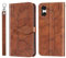Rostsant Coque Sony Xperia 10 VI Arbre en Relief Housse en Cuir PU Pixel 8a Étui à Fermeture Magnétique Portefeuille Étui à Rabat pour Sony Xperia 10 VI 2024 Brun