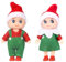 2er Set Weihnachtself Weihnachtselfen Wichtelpuppe, Elfie (Junge) und Elvie (Mädchen) Lustige und Verspielte Elfen Verhalten Sich Schlecht Mini Figuren mit Weichem Körper für Weihnachtsspielzeug