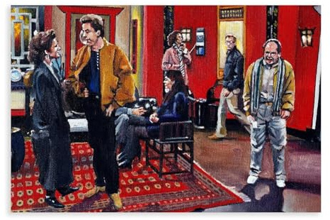 ahnld Seinfeld Kunstdrucke Living in A Society Leinwand-Poster, Schlafzimmer, Dekoration, Landschaft, Büro, Raumdekoration, Geschenk, 30 x 45 cm