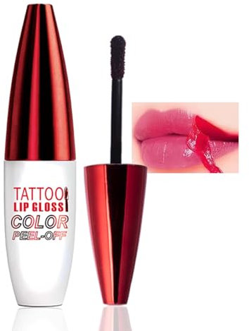 Peel Off Lip Stain, Abziehbarer Lip Tint Rosa, Wasserdichter & Langlebiger Lip Gloss mit Hochpigmentierte Farbe, Antihaftbecher Lipgloss Lipliner, Non-Stick-Cup Lippenstift Pink für Frauen Mädchen