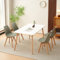 H.J WeDoo Esszimmergruppe Esstisch mit 4 Stühlen Essgrupp, Rechteckig Küchentisch und 4er Set Esszimmerstühle Sitzgruppe für Wohnzimmer Küche Büro(140x80cm Tisch+4 Grau Stühle)