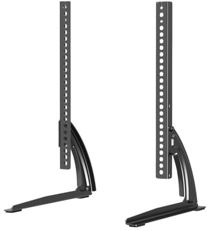Soporte universal para TV de mesa para televisores de 32 y 75 pulgadas, base de soporte de TV ajustable con soporte para TV de hasta 110 libras