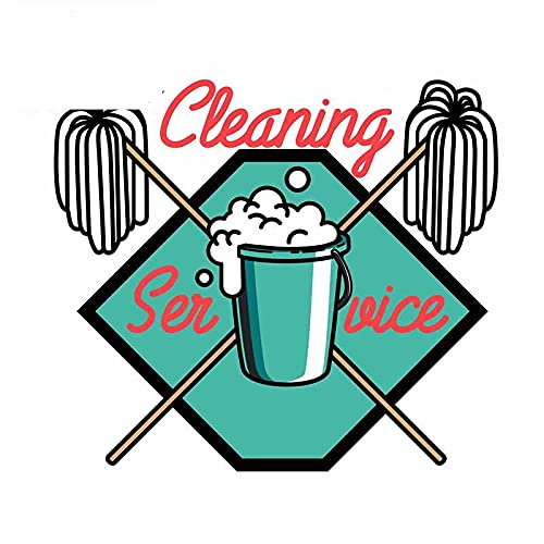 13cmx11.5cm for Cleaning Service Windows Decal Waterproof Car Stickers for Van ATV