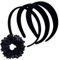 3 Pièce Serre Tete Femme + 1 Pièce Chouchous Noir Bandeau Cheveux Femme Maquillage Serre Tête Velours Accessoires Cheveux 3 Tailles Bandeaux pour Cheveux Headband pour Filles