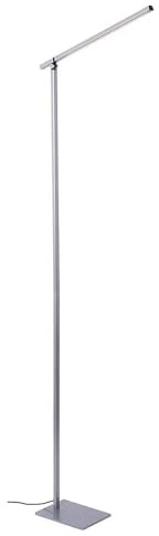 Stehlampe silber Touchdimmer Wohnzimmerlampe LED Stehleuchte, Spot beweglich, 6,5W 500lm warmweiß, BxH 43,5 x 145 cm