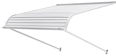 VEVOR Toldo para Exterior, Área de Protección Solar de 1016 x 1066 mm Toldo de Aleación de Aluminio Resistente a la Oxidación con Voladizo Compatible para Puerta de 0,8 m de Ancho de Exterior