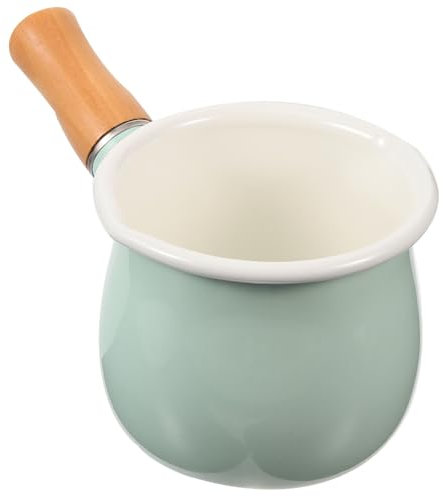 Alipis Enamel Food Pot Nonskid for Cooking Food Sauces and Desserts Household Kitchen Stockpot for Heating Milk and Melting Random Color