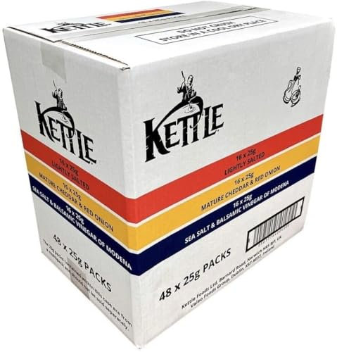 Kettle Hand Cooked Potato Chips, Mixed Pack, 48-Piece, Crunchy Snack BY Kandy Collection