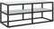 Woonisher Mobile TV Nero con Vetro Bianco Marmo 100x40x40 cmMobile TV credenza mobile TV