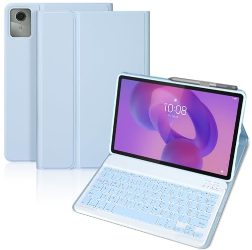 Keyboard Case for Lenovo Idea Tab 11 2025 TB336FU/TB336ZU | Magnetic Detachable Wireless Bluetooth Keyboard Case, Slim, Pen Holder, UK Layout, for Lenovo 11 inch Tablet,Blue