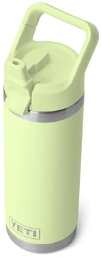 YETI Rambler 18 oz (532 ml) Stainless Steel Water Bottle with Straw Cap (Grasshopper) – Insulated Drinks Bottle with 100% Leakproof Straw Cap – 5 Year Warranty