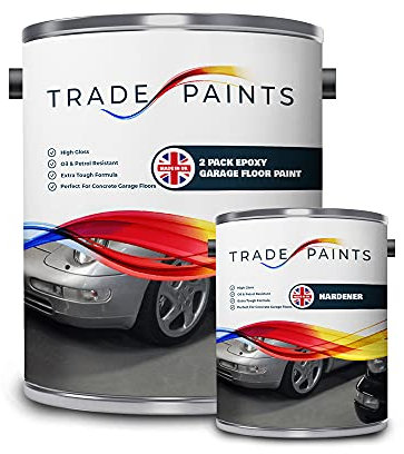 2 Pack Epoxy Garage Floor Paint - 5 Litres (Dark Blue BS20D45)