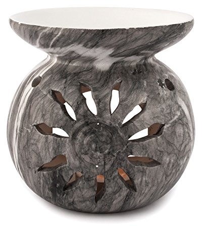 pajoma Duftlampe ''Mamor'' aus Keramik, Höhe 11 cm, Grau