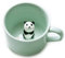 Itian Tazze in ceramica, tazza di gatto carino Panda, tazza di caffè in ceramica con coperchio, tazze di animali 3D, tè latte, tazza novità per matrimoni, compleanni, Natale, regali per bambini, 230