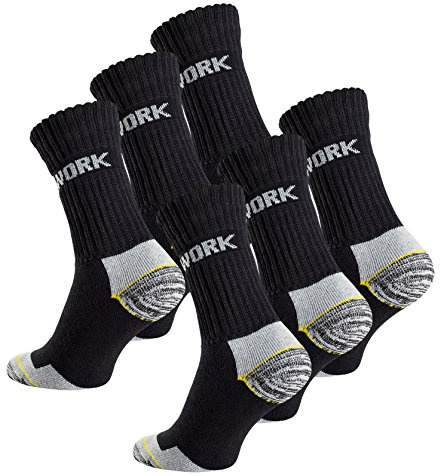 6-12 oder 18 Paar Herren Arbeitssocken - Robuste Atmungsaktive Work Socks - Berufssocken