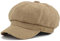 Gisdanchz Bakerboy Mütze Damen Baker Boy Mütze Ballonmütze Damen Schirmmütze Newsboy Cap Bakerboy Mützen Cappy Sommerhut Barett Schiffermütze Khaki
