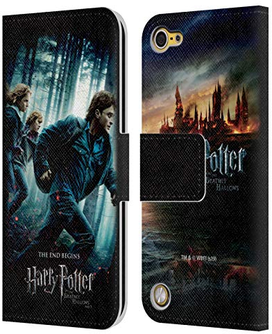 Head Case Designs Offizielle Harry Potter Gruppe Deathly Hallows VII Leder Brieftaschen Handyhülle Hülle Huelle kompatibel mit Apple iPod Touch 5G 5th Gen