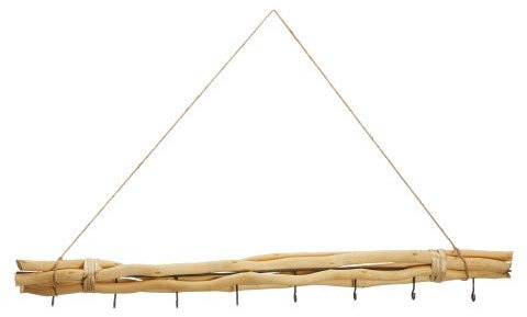 NaDeco Maulbeeren Bündel in 50/80cm, mit 5/8 Haken und Kordel Weidenbündel Weiden Bündel Zweig Deko Bündel Fensterdekoration Türhänger Fensterdeko Fensterhänger, Farbe:80cm Gebleicht | 8 Haken