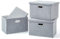 AlphaHome Set of 3 Storage Boxes with Lid, Collapsible Storage Basket for Closet and Shelf (Glaucous Grey, XLarge - 3 Pack)