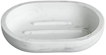 zhanwang Ensemble de 5 pièces d'accessoires de Salle de Bain en marbre, Comprenant Un Distributeur de Savon, Un Porte-Brosse à Dents, Un gobelet à Brosse à Dents et Une Brosse de Toilette