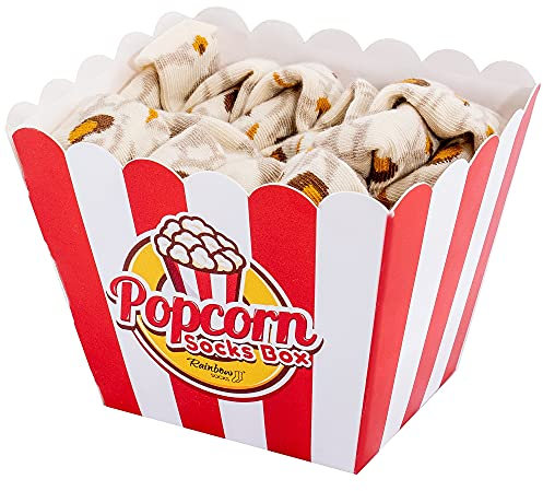 Rainbow Socks - Damen Herren Lustige Popcorn Socken Geschenk 2 Paar - Größen 47-50