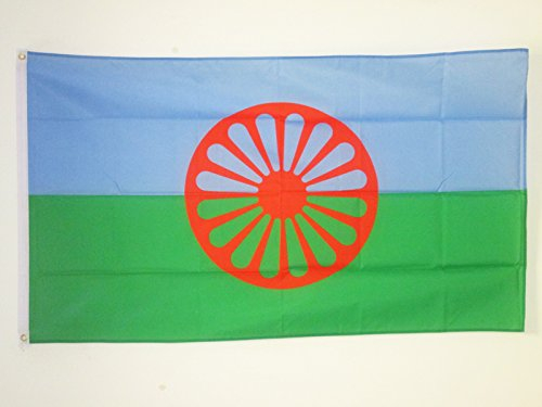 AZ FLAG - Bandera Gitana - 90x60 cm - Bandera De Los Gitanos - Gypsy 100% Poliéster con Ojales de Metal Integrados - 50g - Colores Vivos Y Resistente A La Decoloración