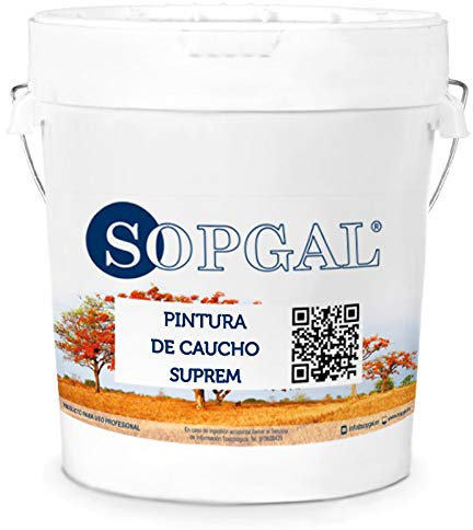 Sopgal Peinture caoutchouc Suprem (20 kg - Nuancier RAL) - Résine d'étanchéité pour terrasses, patios et toitures