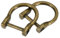 sourcing map 2 Stück 23mm (0,91) U-Form Hufeisen D-Ringe Einschraubschäkel Schnalle für DIY Handwerk Bronze Farbton