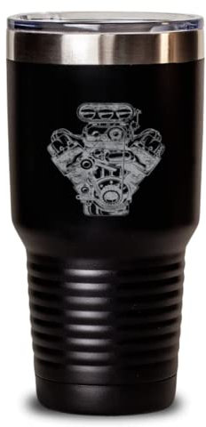 30oz Tumbler Acciaio Inox Isolato Divertente Hot Rod motore