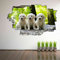 Kuletkear Wandtattoo Mädchen Kinderzimmer Tier Drei Welpen B 120 x H 80 cm Dekorative Abnehmbare Wandsticker 3D Vinyl Wand Aufkleber für Wohnzimmer Schlafzimmer
